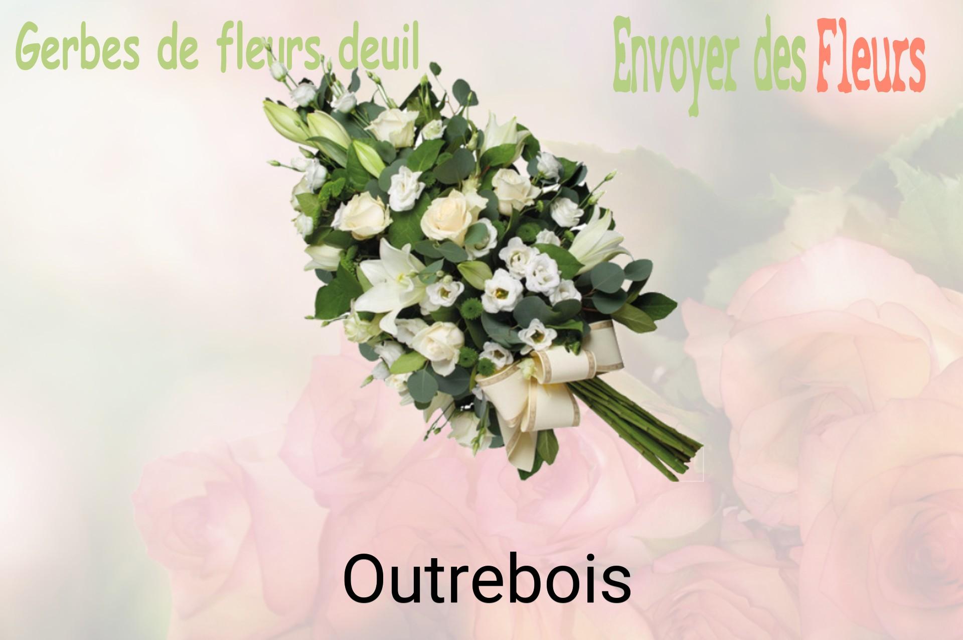 Gerbe de fleurs de deuil livrée à Outrebois